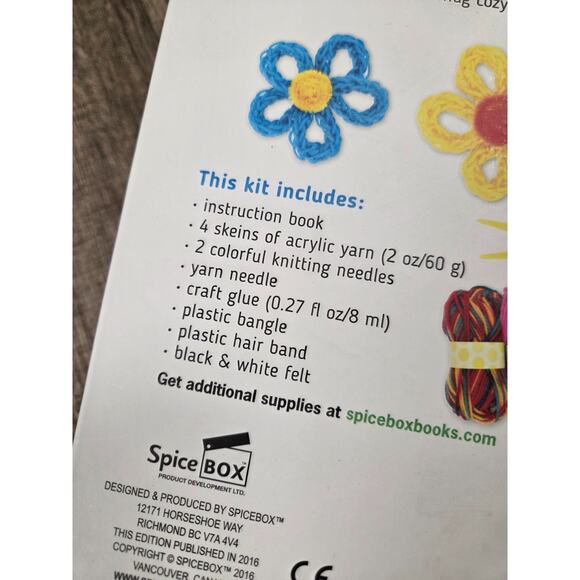 SPICE BOX: 1-2-3 Knitting Finger Arm Classic Knit DIY For Kids Crafts Project - Picture 6 of 7